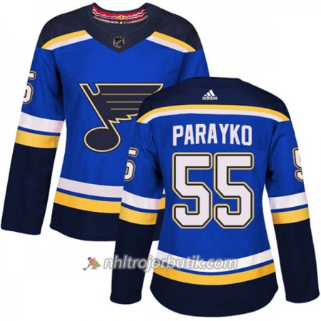 Dame Ishockey St. Louis Blues Tröja Colton Parayko 55 Adidas 2017-2018 Blå Authentic